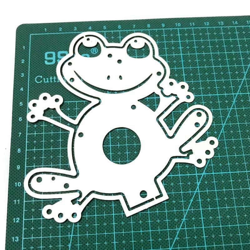 Cute Metal Cutting Dies Frog Shape Lollipop Holding Case Embossing Making Dies