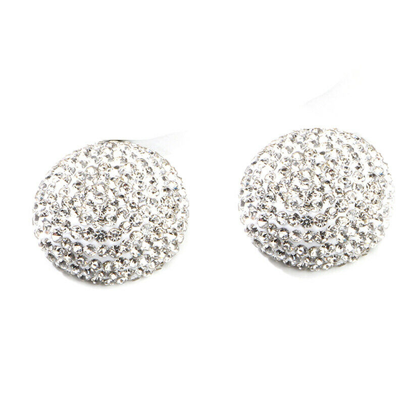 2X Autos Diamond Bling Covers Screw Bolt Cap Crystal Sparkle License Plate Frame