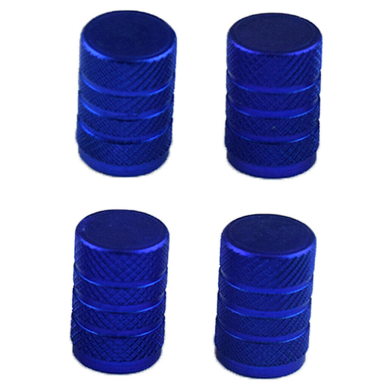 8 Pack Car Bicycle Aluminum Wheel Tire Stem Valve Caps Dust Cover Dark Blue