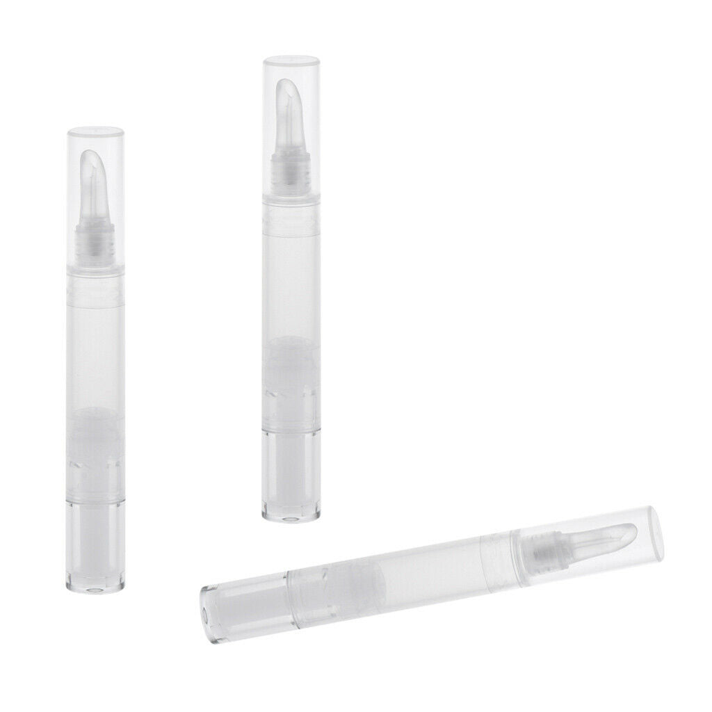 3Pcs 5ML Empty  Pen Silicone Applicator Lip Gloss Cosmetic Container