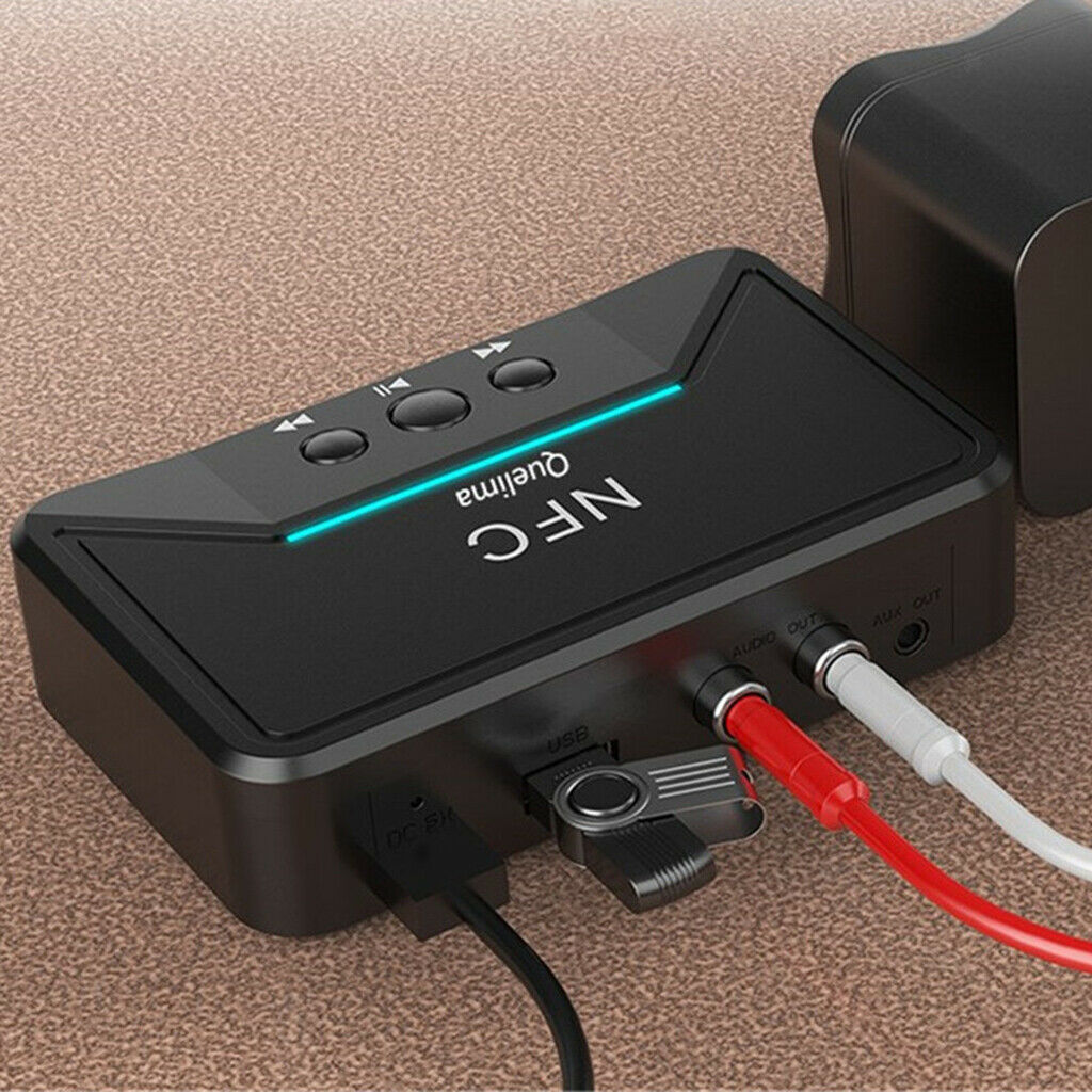 USB Bluetooth Audio Dongle Receiver For Music + 3.5 AUX To USB Car Adapter And