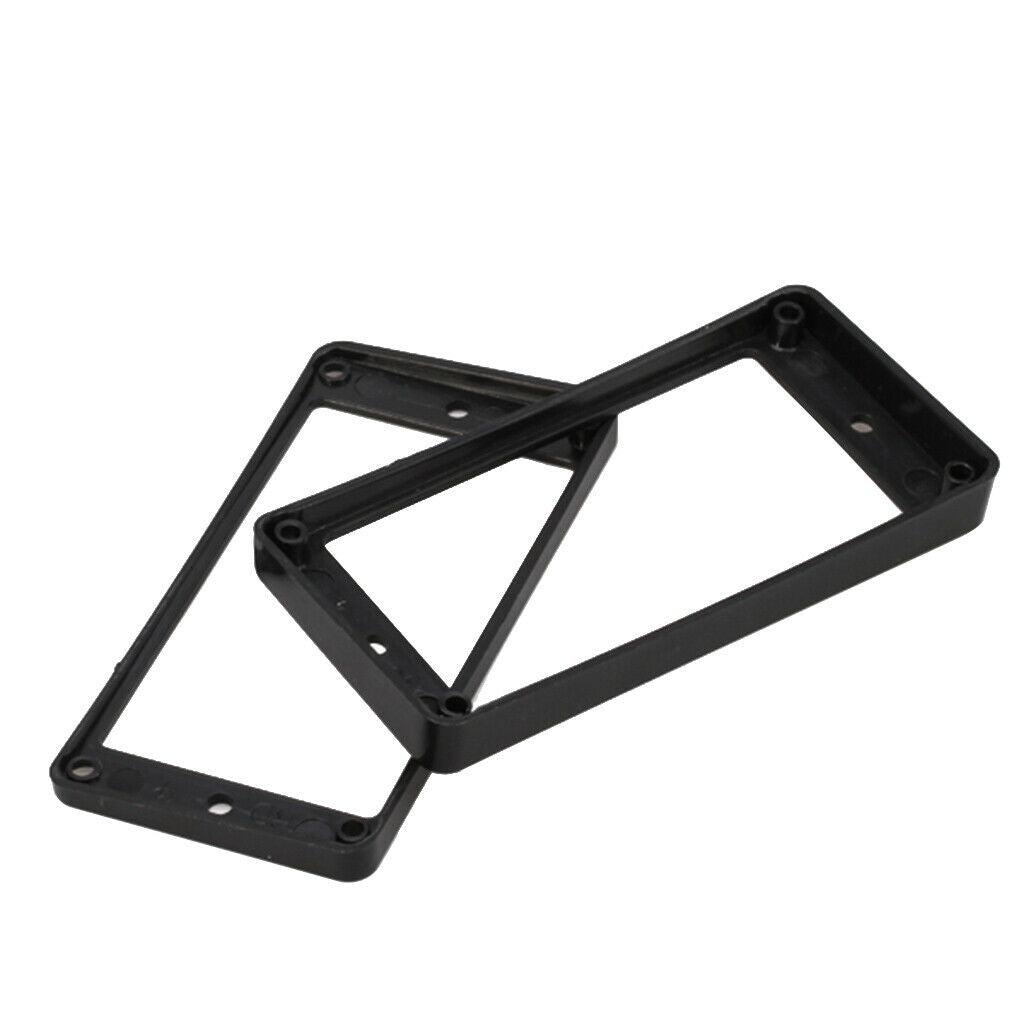 Lots 2 Black Flat Electric Guitar Pickup Frame Mounting Rings Replacements