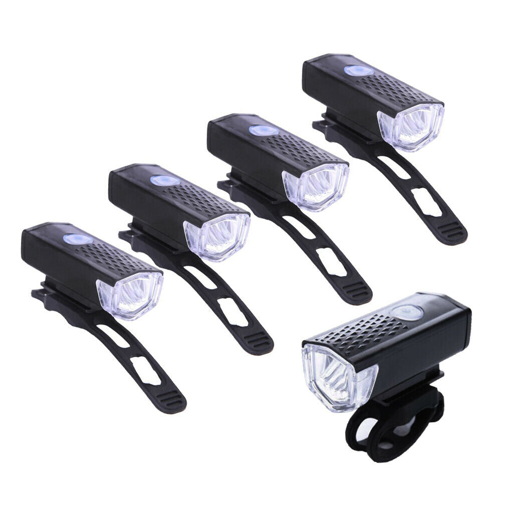 5x Bike Headlight Riding Bicycle LED Light Front Lamp Angle Water Resistant