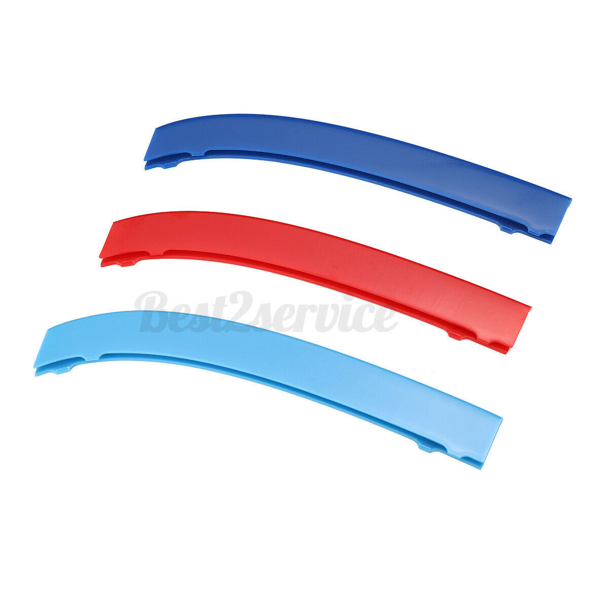 3pcs Front Grille Grill Insert Cover Strips Clip Trim For BMW 7 Series F02 09-12