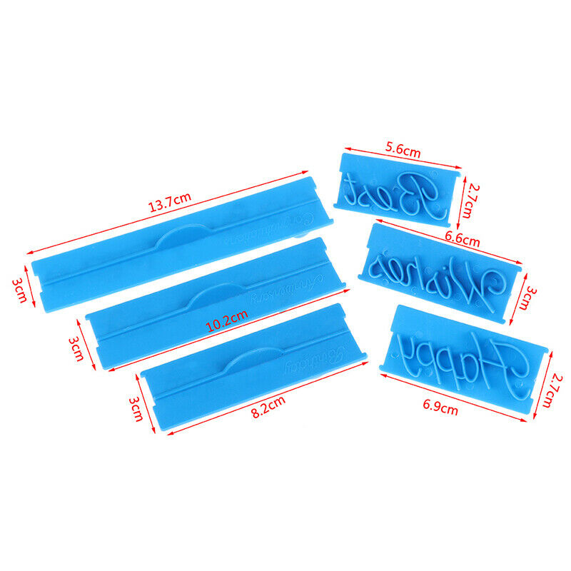 6PCs Alphabet Number Letter DIY Baking Cake Mold  Cookie Embosser Fondant.l8