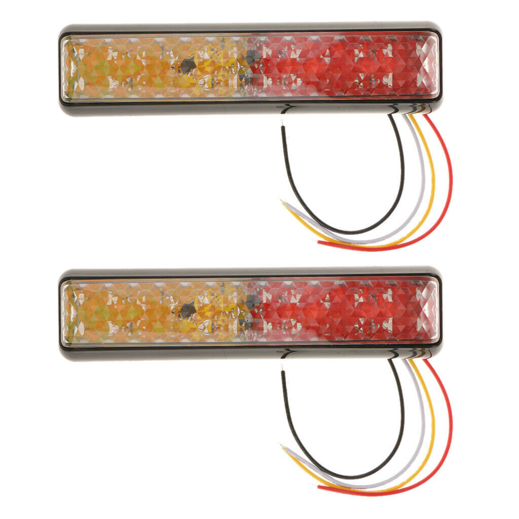 2 Pieces Car Side Marker Turn Signal Tail Lamp Lights Dual Color LED