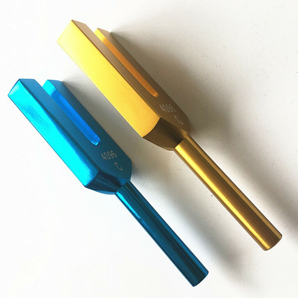 Tuning Fork w/ Hammer Ball Sound Vibrations for Meditation Prayer Golden
