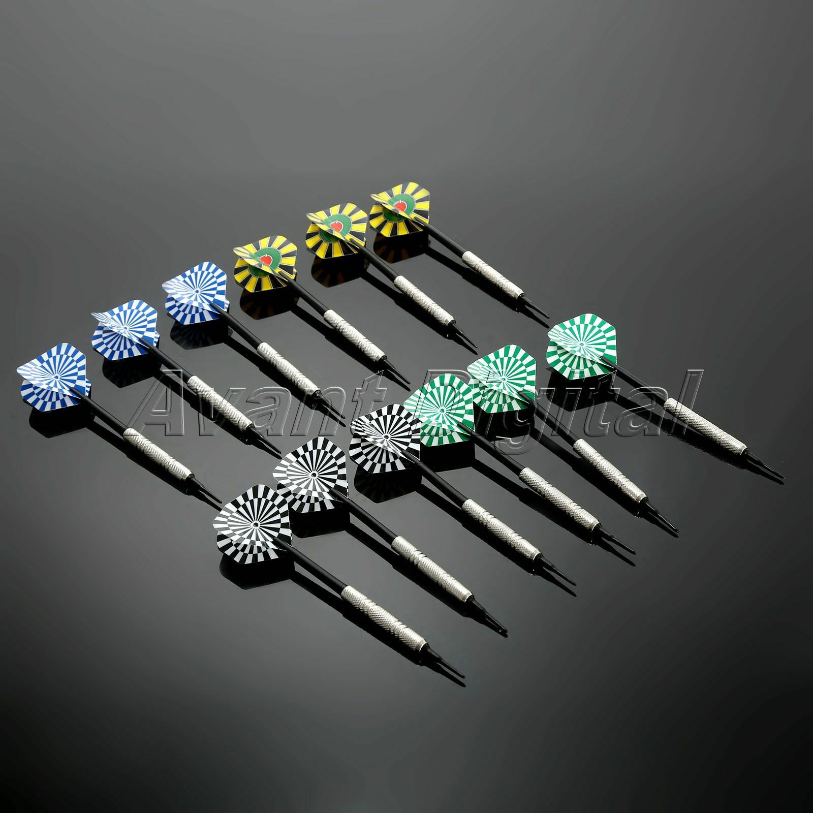 Cool Darts 12Pc With 50Pcs Extra Soft Tips Comfortable Brass Barrel Indoor Sport