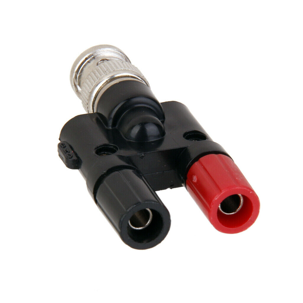 1x BNC Male Plug to Twin Banana   Sockets Female Coax Connector Binding Post