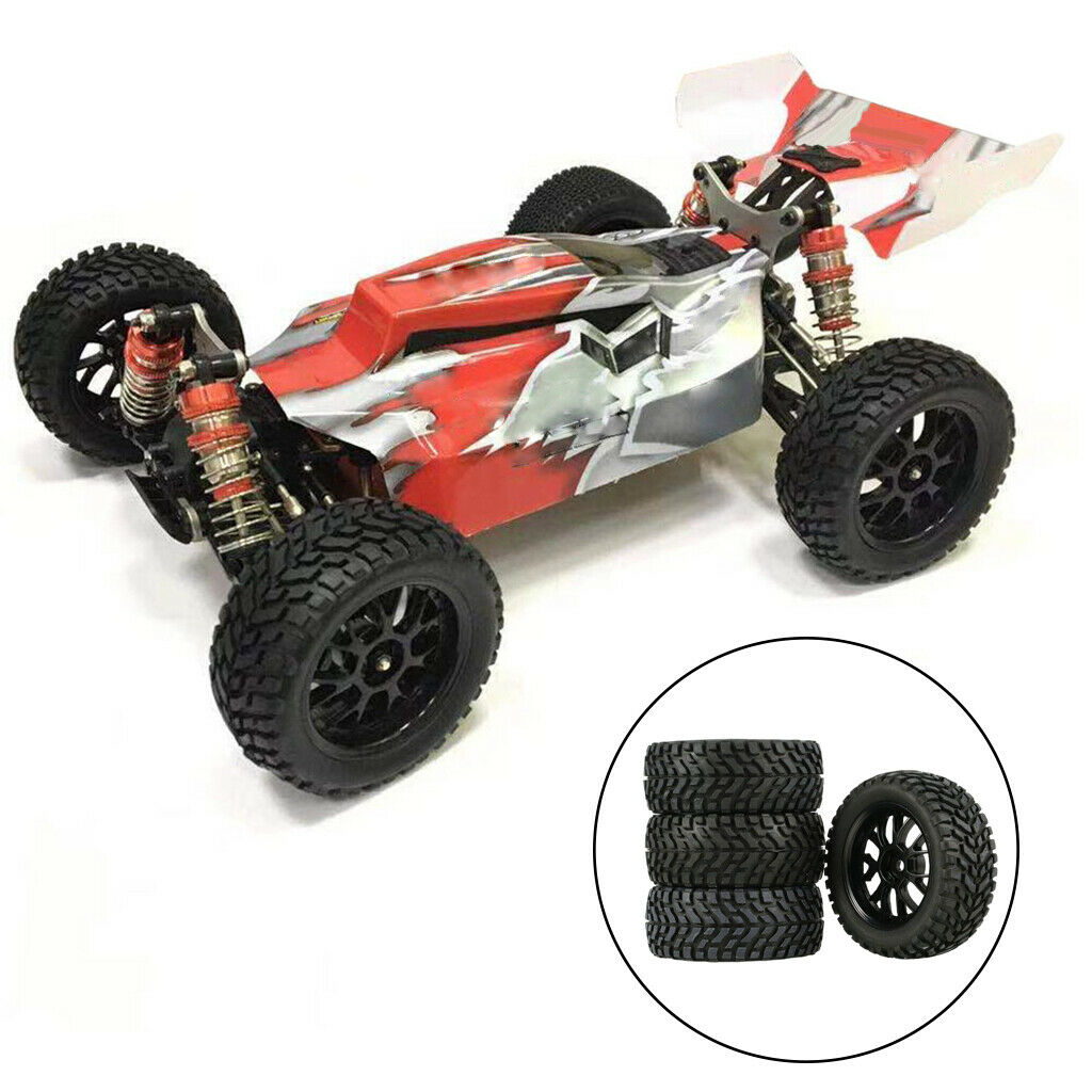 RC Front Rear Tires & Wheels for Wltoys 144001 Buggy Parts Replacement