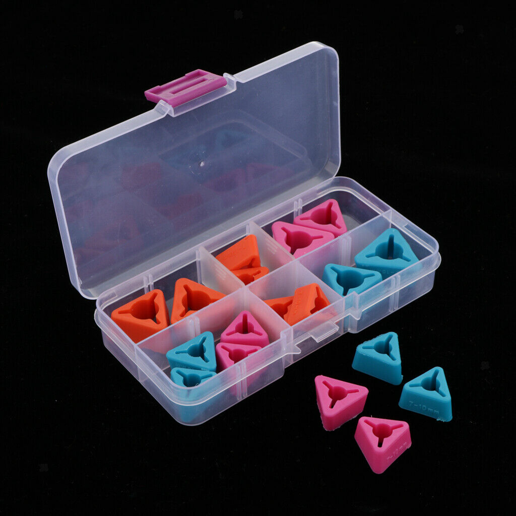 18pcs Triangle Knitting Needles Point Stoppers Protectors Knitting Tool