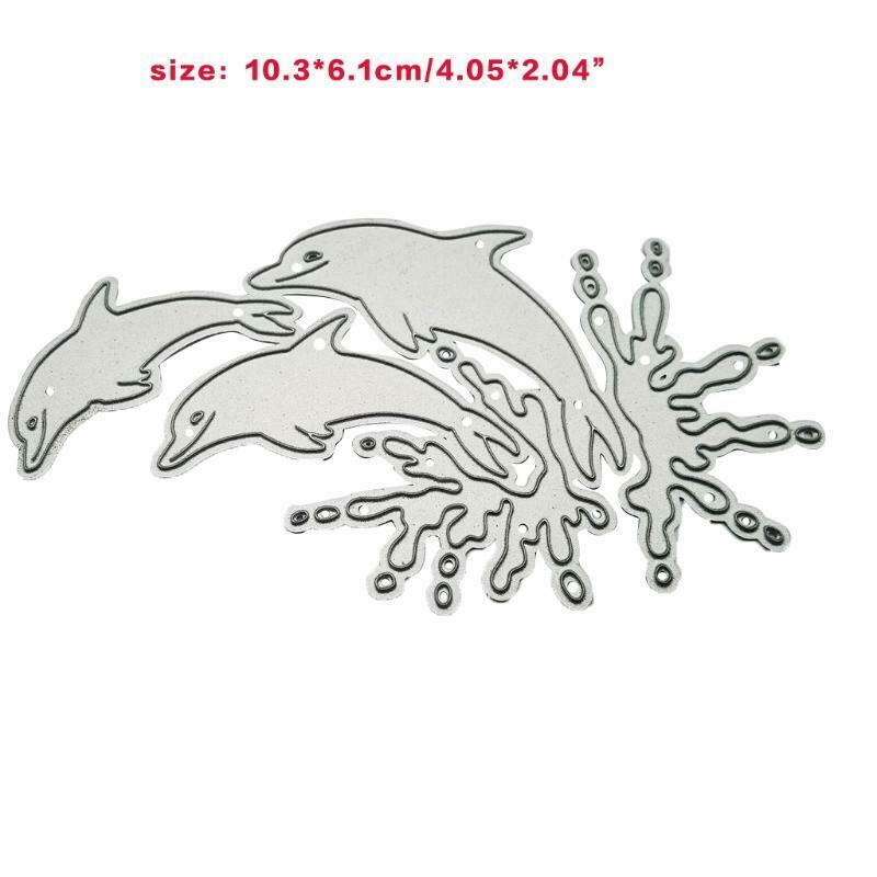 Dolphin Metal Cutting Dies Stencil DIY Scrapbook Album Paper Card Template Mold