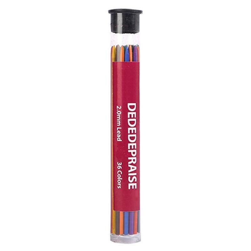 36 Colors 2.0mm Mechanical Pencil Writing Drawing Pencils Refill Lead Stationery
