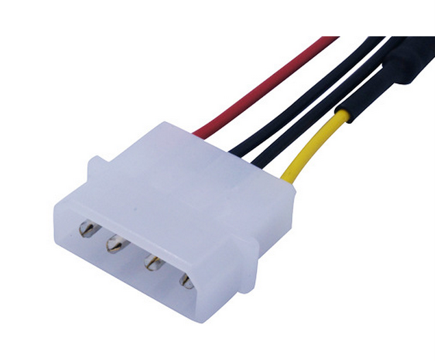 4-Pin Molex Computer PC Case Fan Speed Reducer Low Noise Extension cord Adaptor_