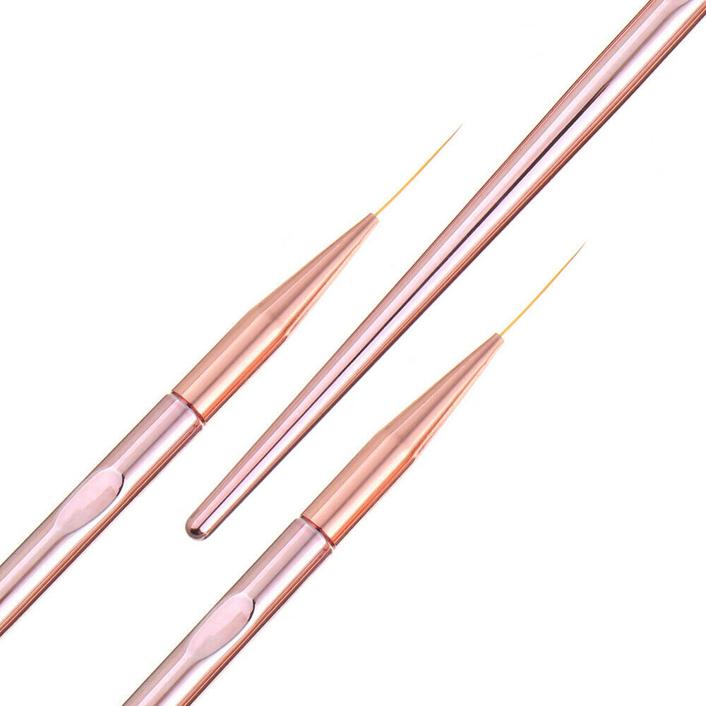 3PCS Nails Art Pen Dotting Painting Drawing UV Gel Liner Polish Brush Tools Set