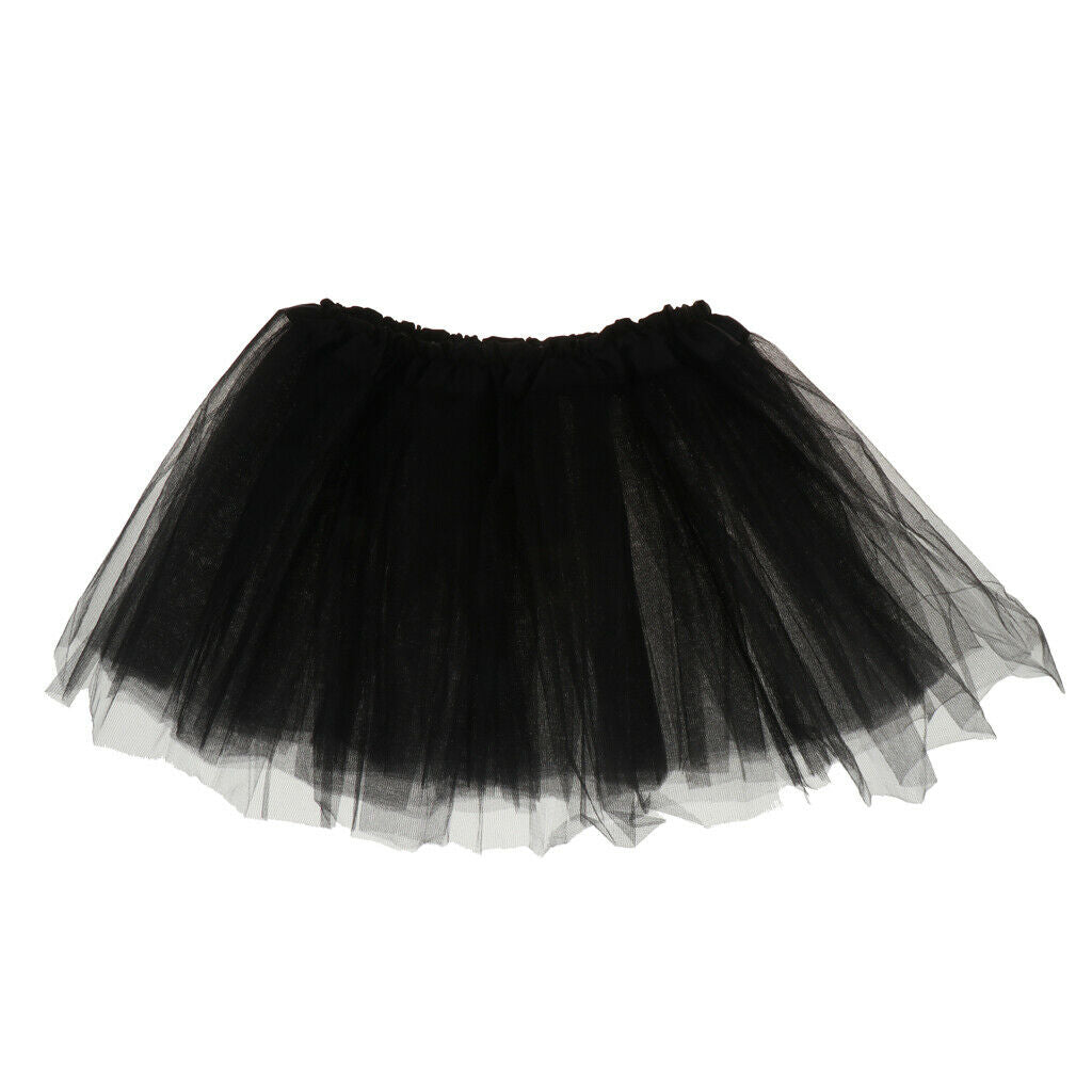 Girl Black Cat Headband Skirt Bowtie Paw Tail Set Fancy Dress Costume Outfit