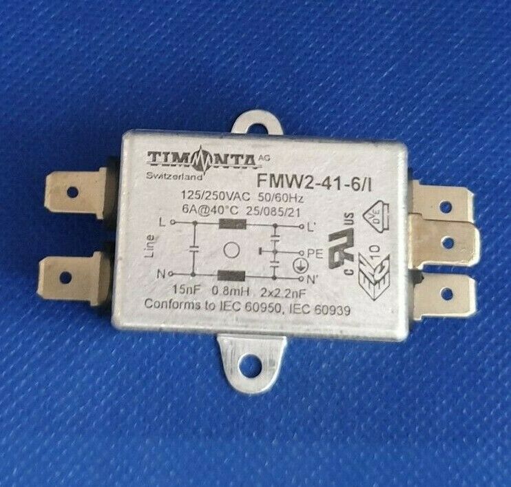 1pc NEW Timonta Switzerland FMW2-41-6/I EMC Supression 250VAC 6 AMP Line Filter!