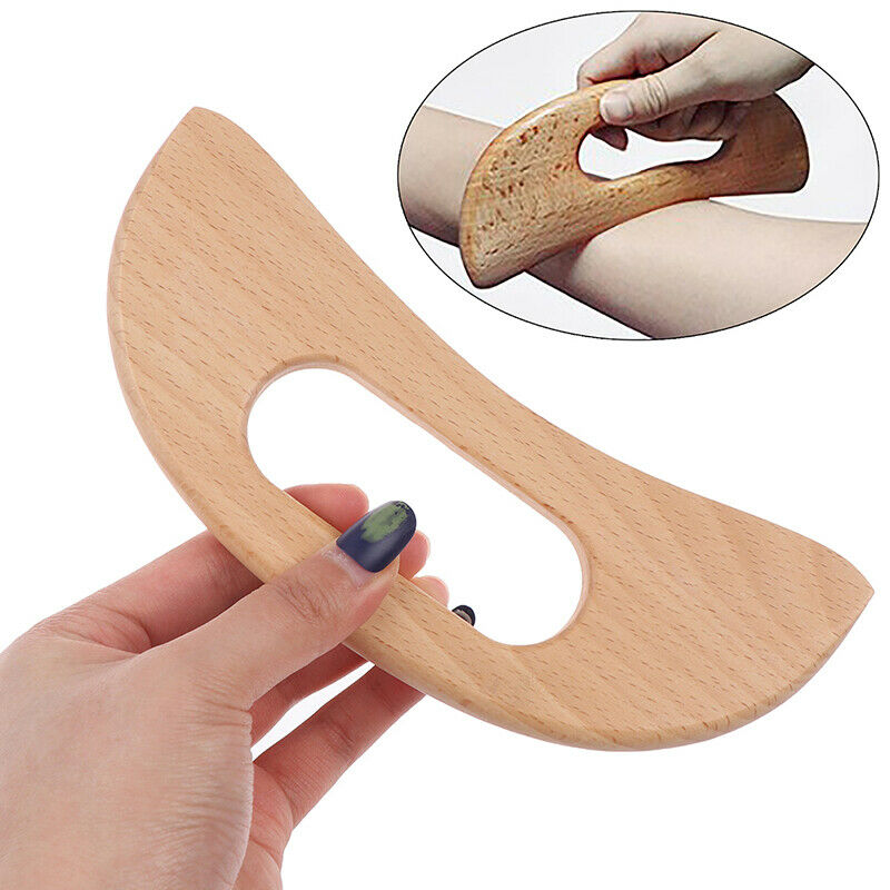 Wooden Deep Tissue Scraping Massage Tool Trigger Point Massager Full Bo.l8