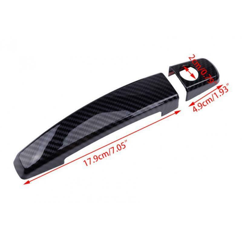 Carbon Fiber Style Door Handle Covers Outer Trim For Chevrolet Camaro 2010-2015