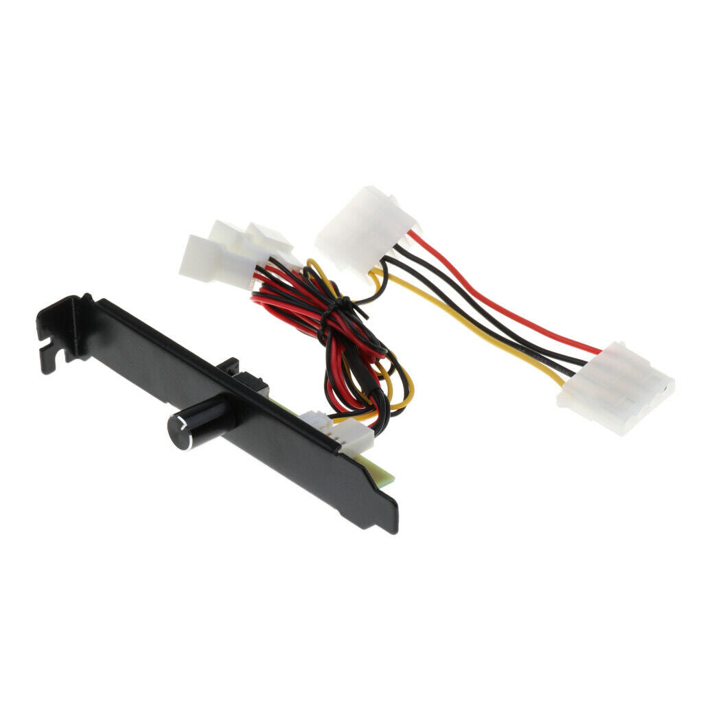 Qty (2x) 3 Channel PC Cooler Cooling Fan Controller Concentrator Bracket 12V