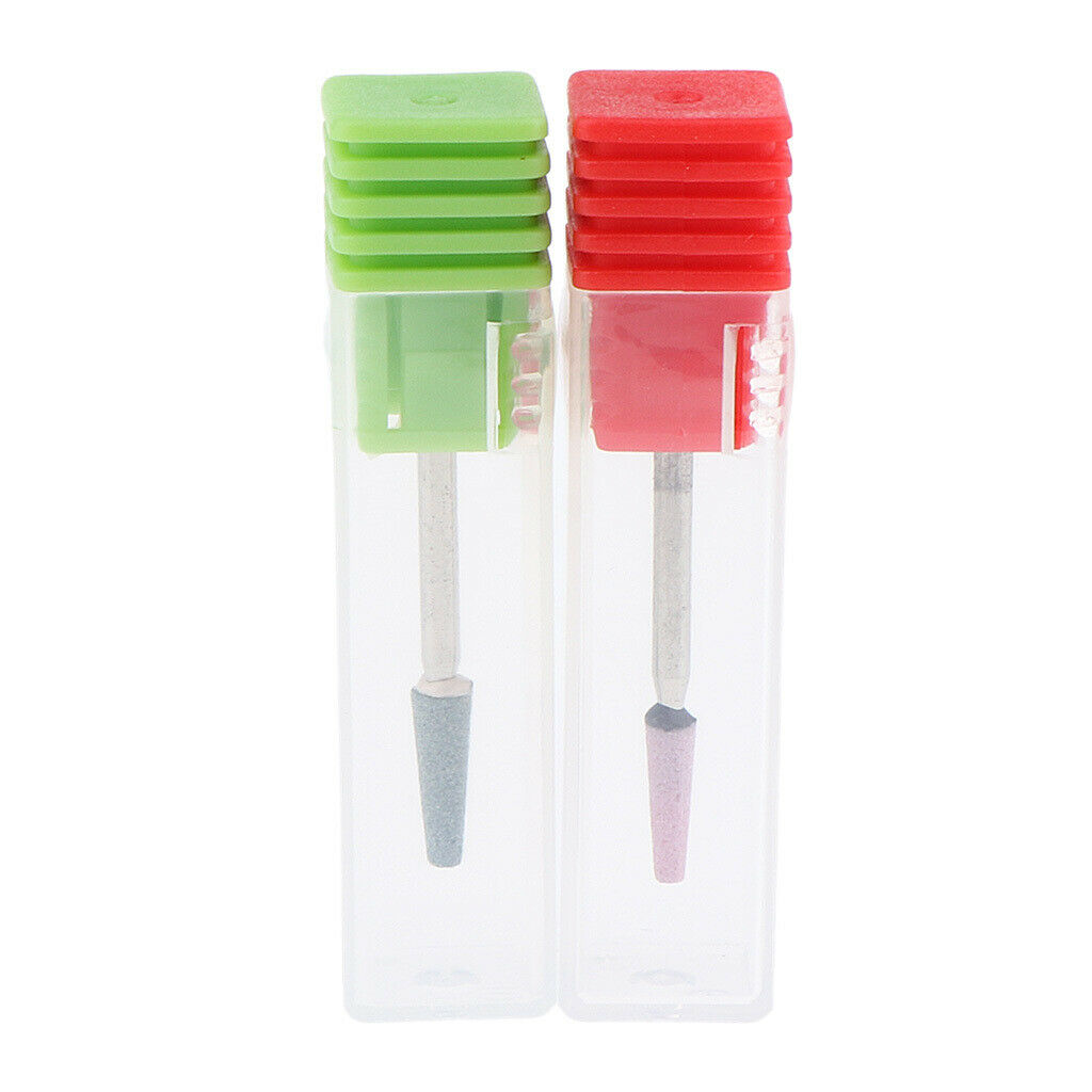 2Pcs Ceramics Manicure Tools Grinding Head Cuticle Clean Nail File Drill Bit