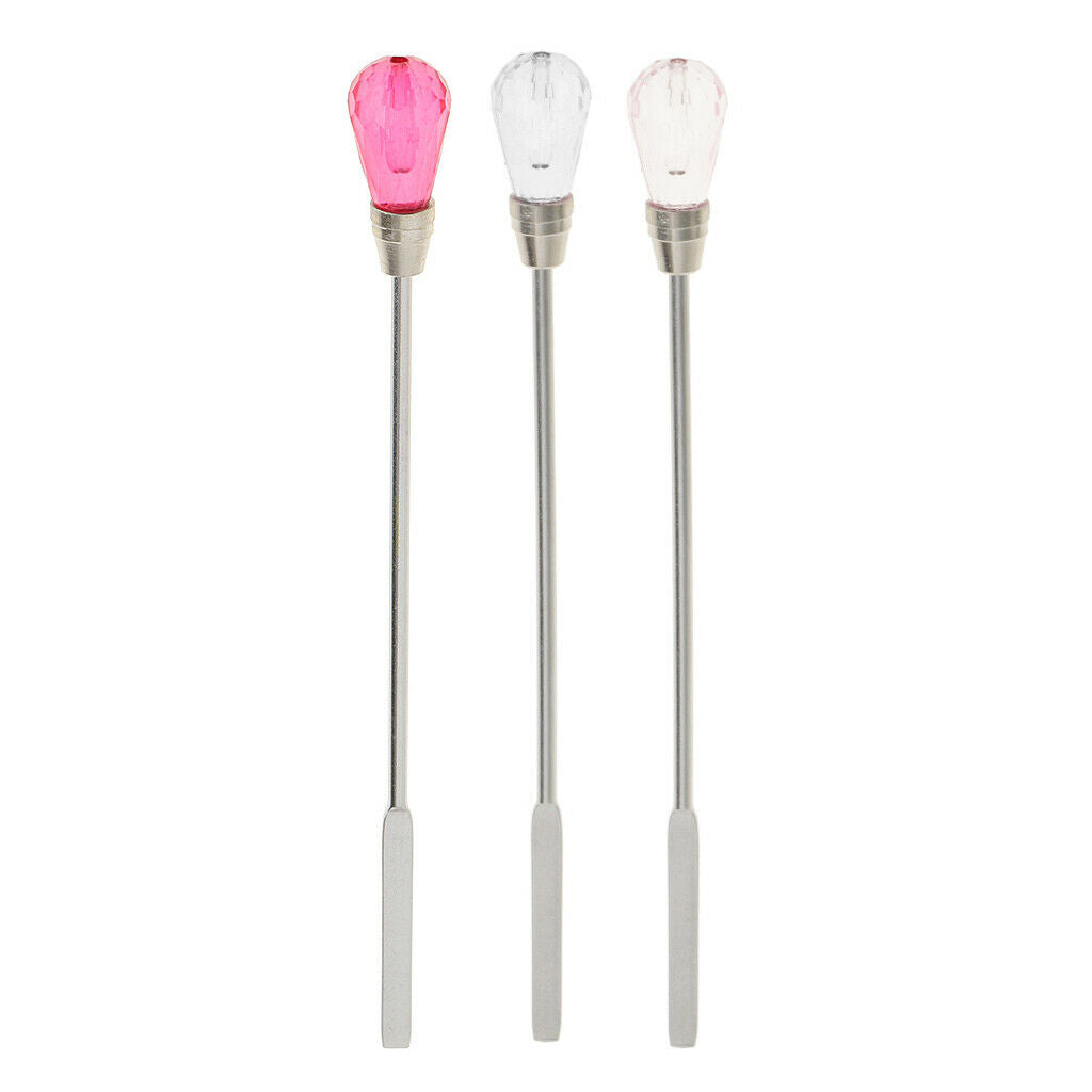 Permanent Makeup Eyebrow Tattoo Pigment Mix Stirring Rod Stick Spatula Clear