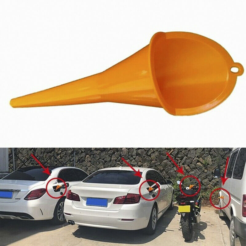 Motorcycle Car Long Mouth Funnel Plastic Refueling Oil Liquid Spout Fillin.l8