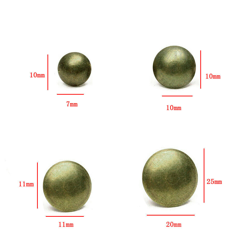 100 x BRONZE UPHOLSTERY NAIL PIN-20mm WIDE HEAD-25mm LENGTH-STUD/ TACKS PINS