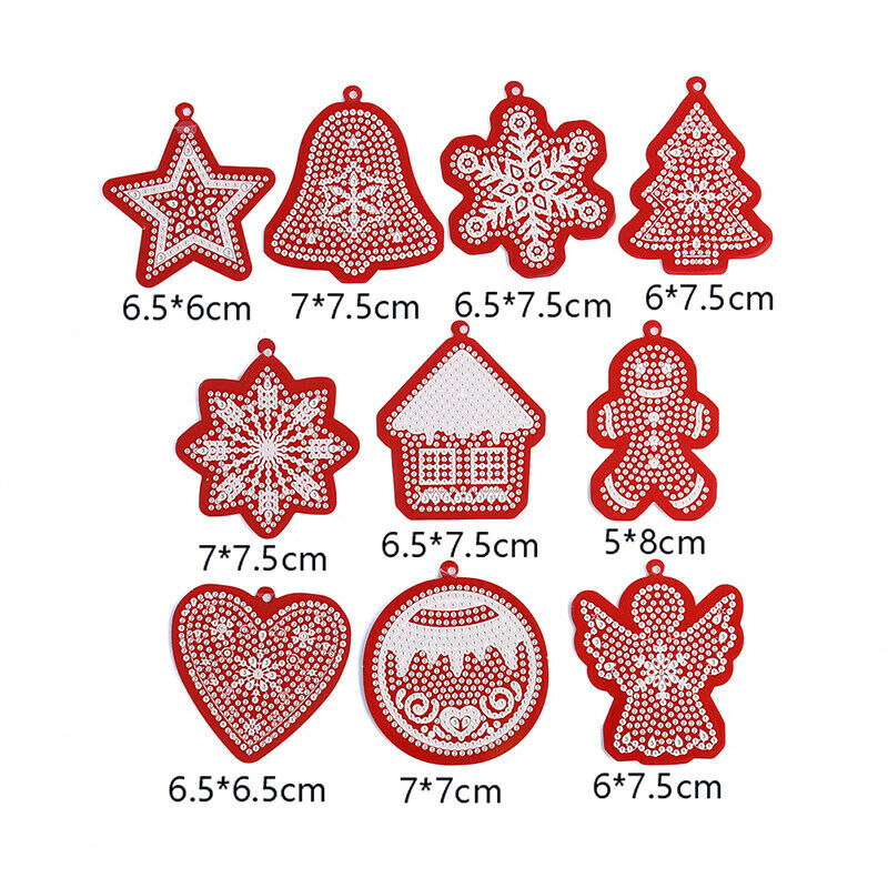 DIY 5D Diamond Painting Christmas Tree Pendant Hanging Ornament Decoration Cr DD