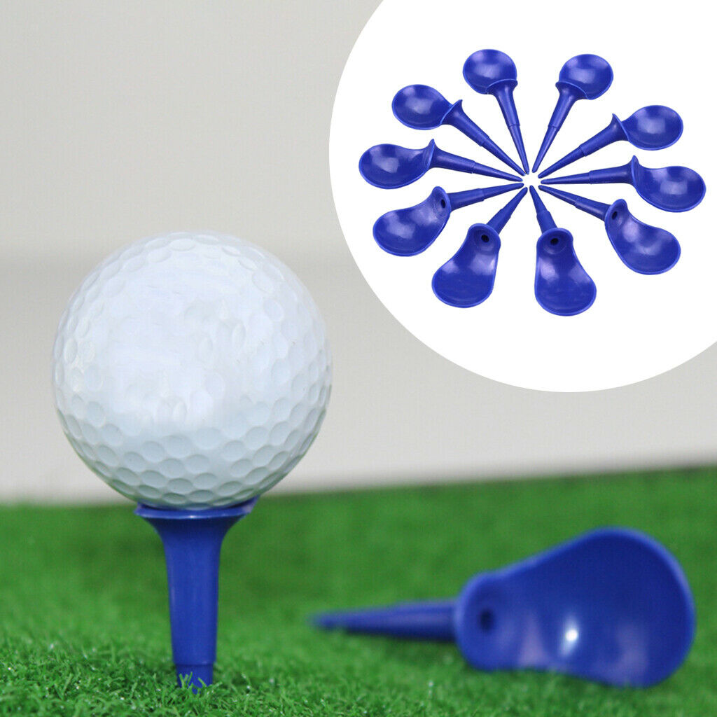 10Pieces Unbreakable Plastic Novelty Golf Tees 82mm Driving Range Equipment