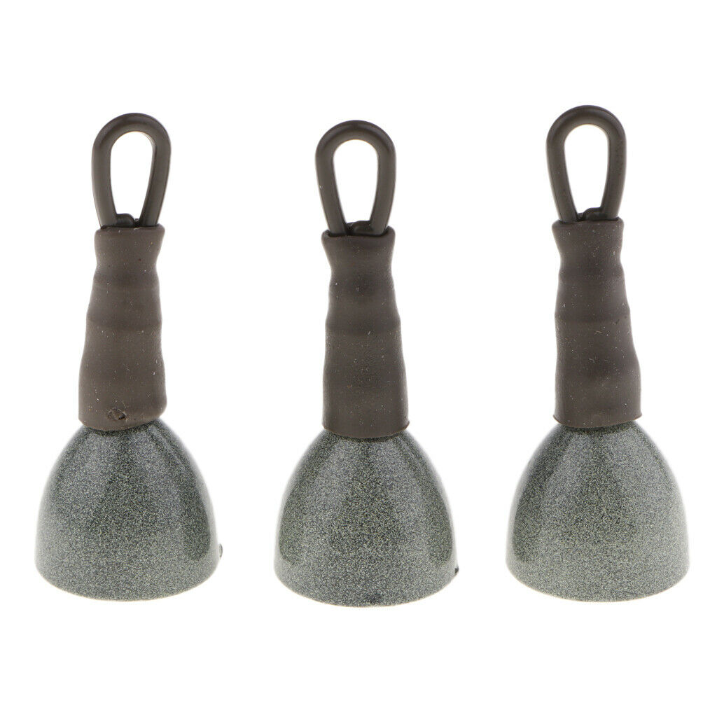 3pcs Fishing Sinker Fishing Weights Bank Fishing Sinker Tapered Bullet Shape
