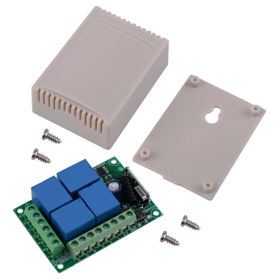 100m 1Set 4CH 433Mhz RF Relay Receiver Module Wireless Remote Control Switch Atn