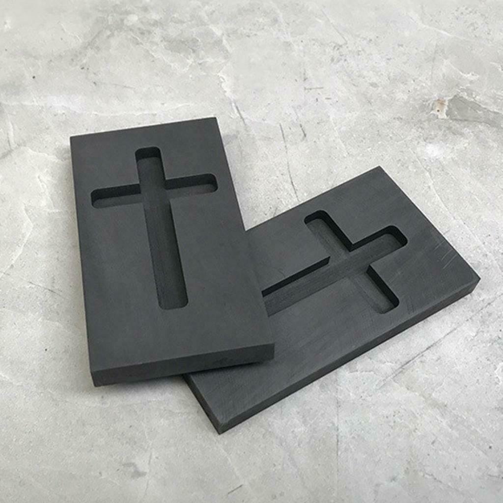 Graphite Mold Multi-Shape DIY Casting Refining Tool Tools 5-6ml Cross