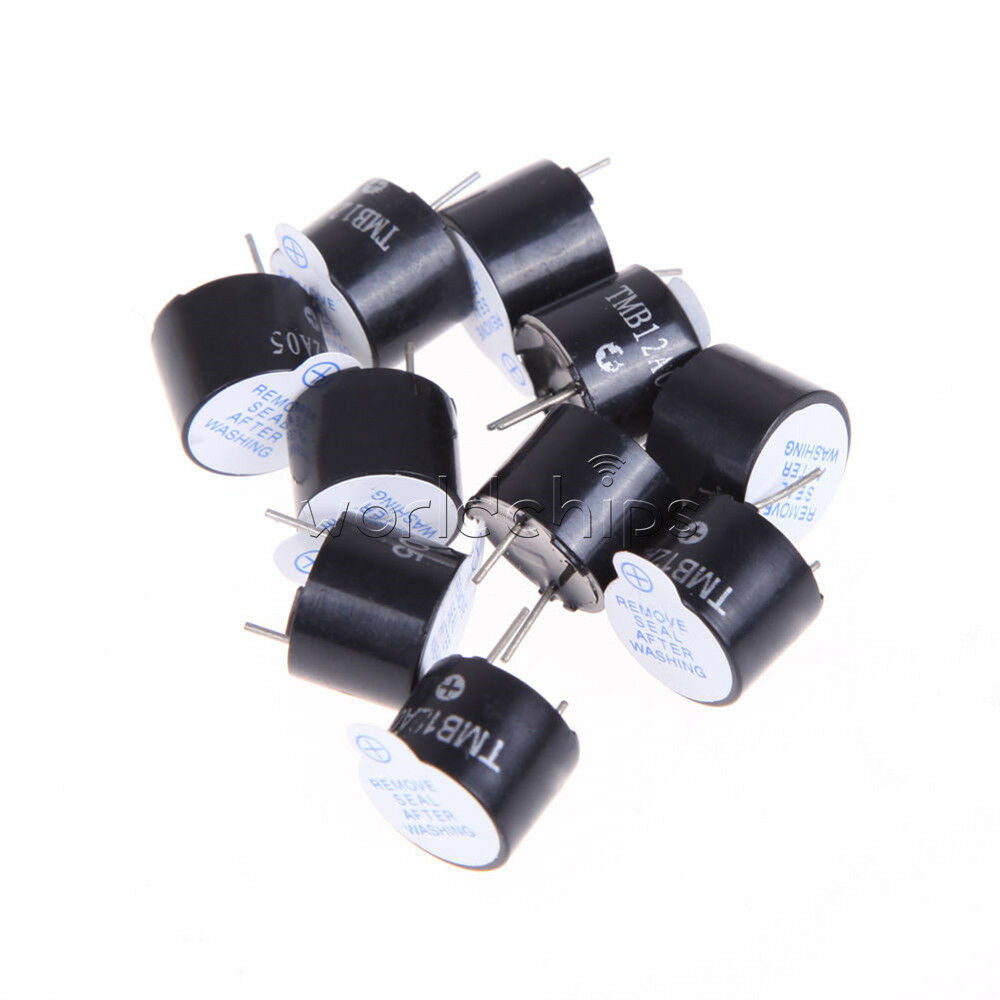 50Pcs 5v Active Buzzer Magnetic Long Continous Beep Tone Alarm Ringer 12mm