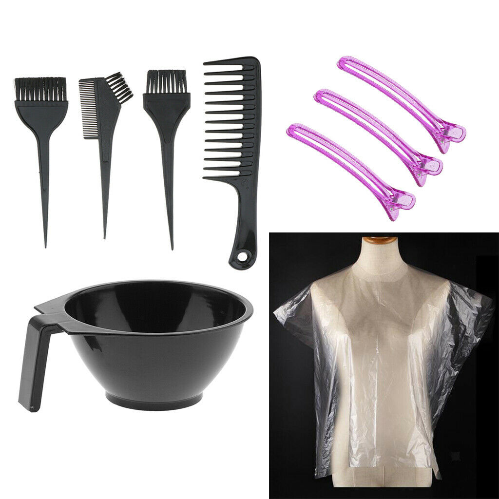 Pro Hair Coloring Dyeing Kit Dye Clips w/ 100pcs Capes Hairdressing Tool Set