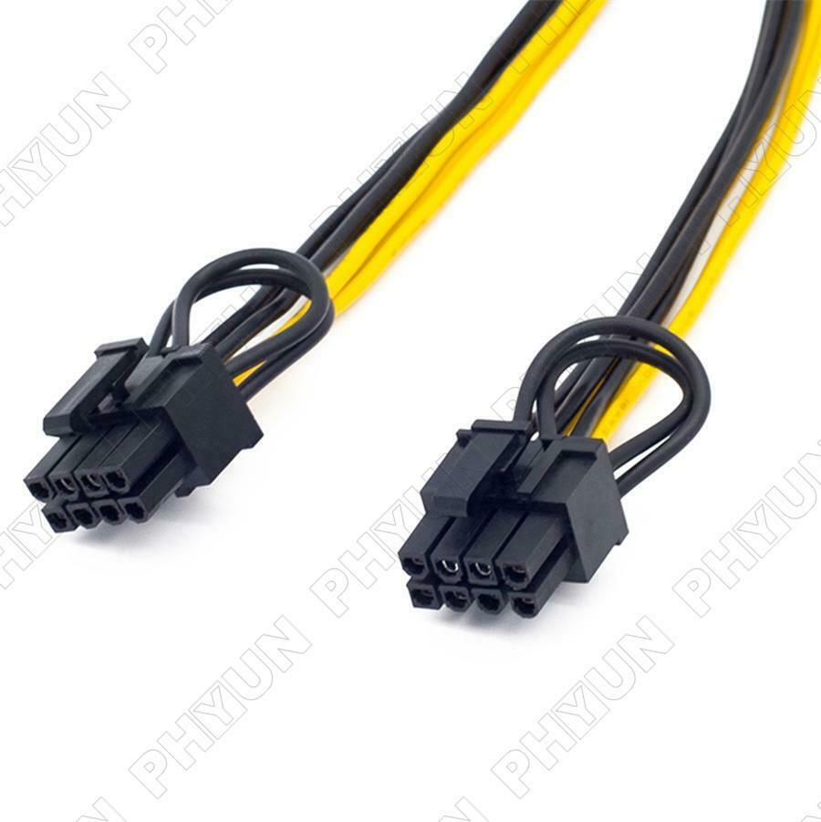 10x EPS CPU 8 Pin to Dual 8 (6+2) Pin PCIE Male Adapter Power Supply Cable 22cm