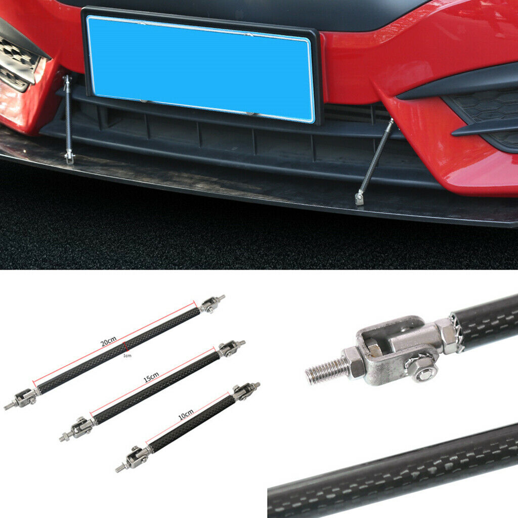 Aluminum 15cm 5.9" Front Bumper Lip Splitter Strut Rod Tie Bars Splitter