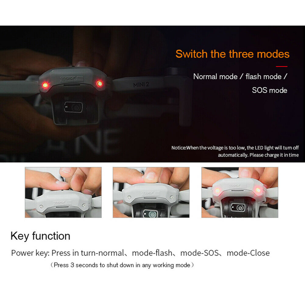 Rechargeable LED Signal Lamp Flashing Flying Night Light For DJI Mavic Mini 2