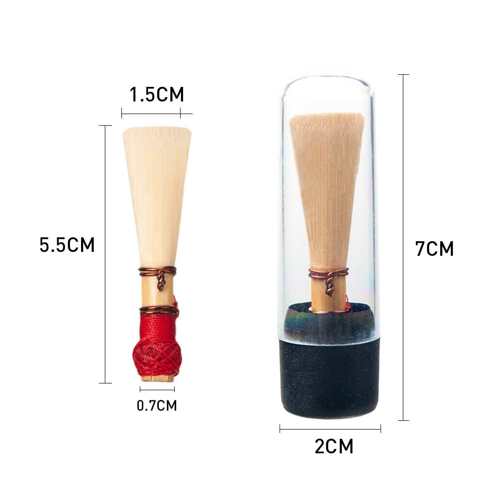 Lots 5 Handmade Medium Strength Bassoon Reed Red Line Transparent Tube Accs