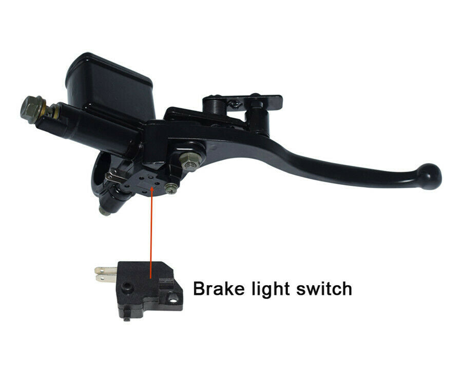 22mm Left Motorcycle Hydraulic Brake Pump Master Cylinder Brake Light Switch