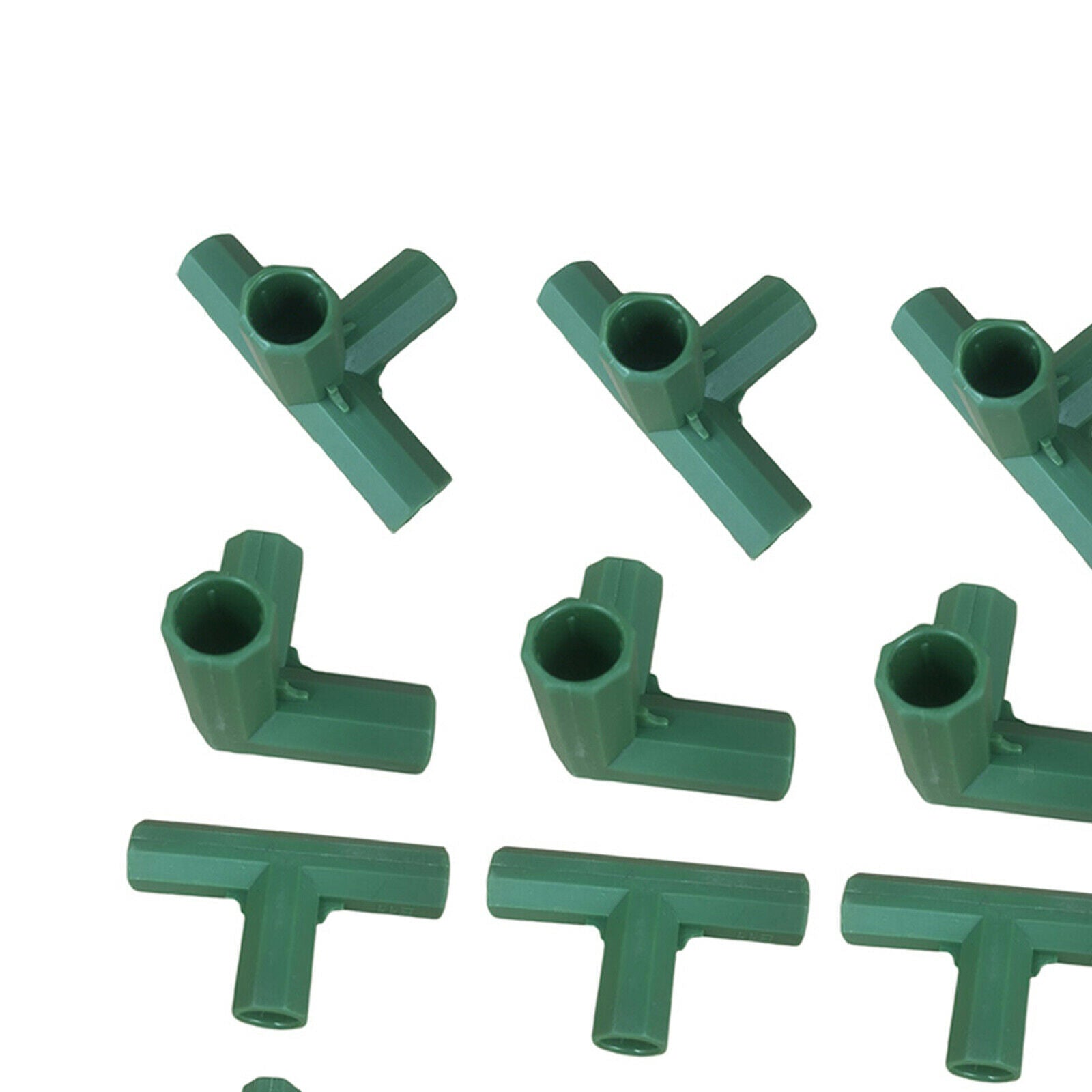 Set of 20 Durable Green Plastic Greenhouse Joints Gardening Awning Joints