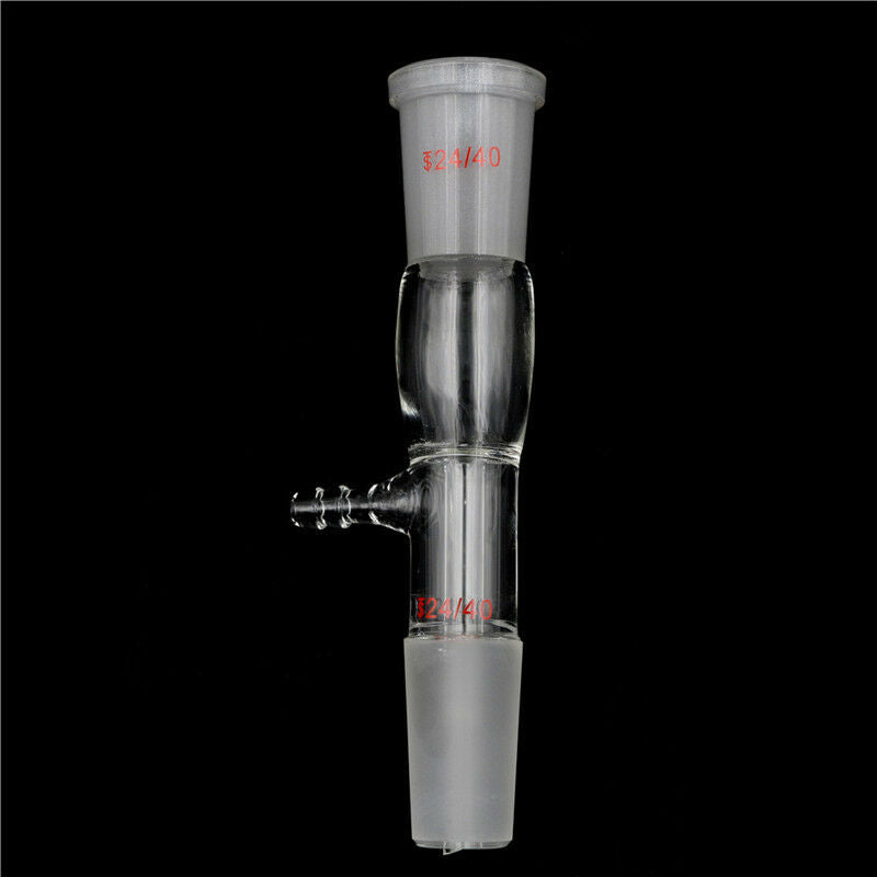 24/40 Glass Vacuum Take-off Adapter Laboratory Straight Tube Gas Inlet AdapM FG