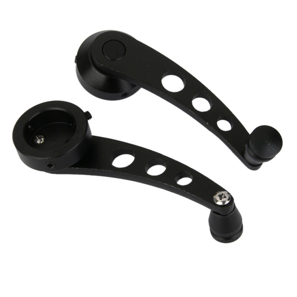 Universal Aluminum Car Window Door Crank Winder Kit Left Right Black