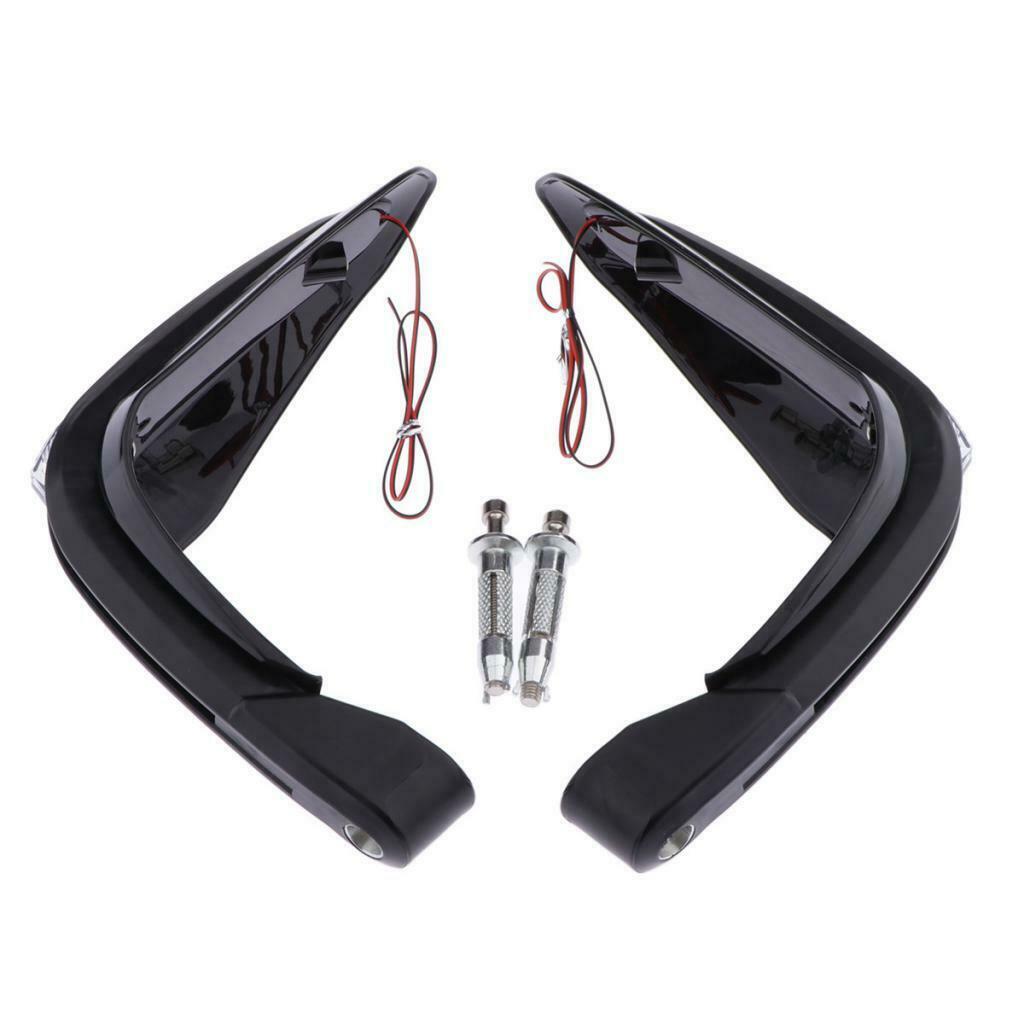 Motorcycle Handguard with LED Light ABS Dirt Bike Shield Protector Cover