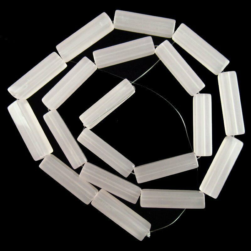 1 Strand 20x5x5mm Pink Jade Oblong Pendant Loose Bead 15.5 inch 22g A-545TZ