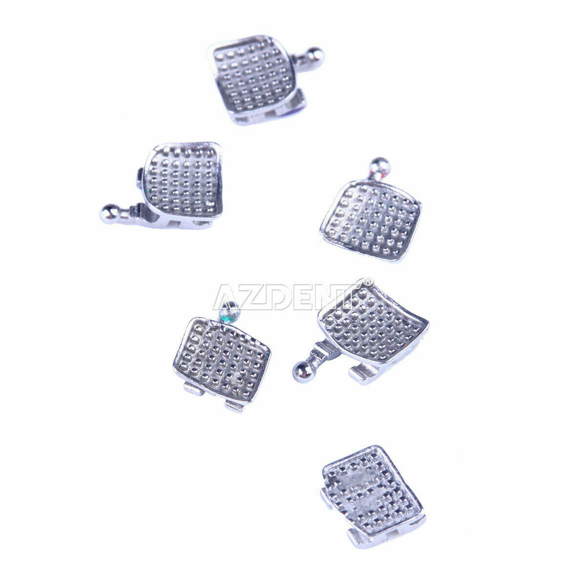 100X Dental Orthodontic Monoblock MIM Brackets Braces Mini MBT.022 Hooks 3-4-5