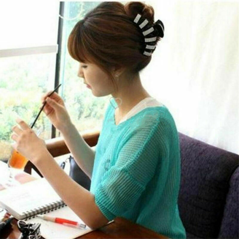 Fashion Women Girls Rhinestone Crystal Large Hair Claw Clip Clamp Hair Accessory
