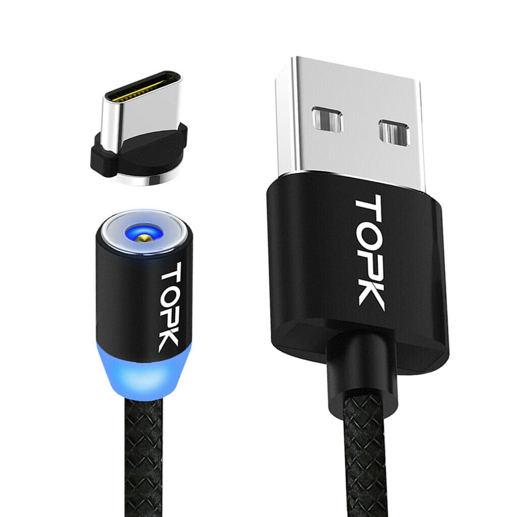 200cm/6.56ft LED Glow Magnetic Data Sync / Charging Cable for Type C Smartphone