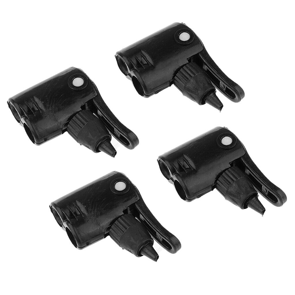4 Bike Air Pump Nozzle Replacement Dual Head Presta Schrader Valve Tyre Tube