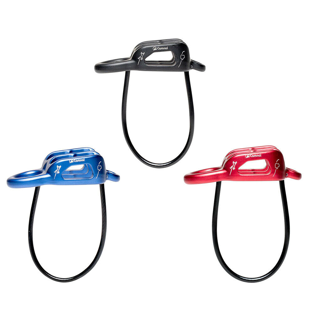 Outdoor CE Rock Climbing   ATC Belay Device Descender Rappelling Gear Black